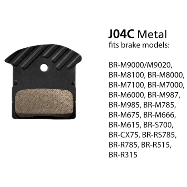 BR-M9000 METAL PAD & SPRING J04C w/FIN